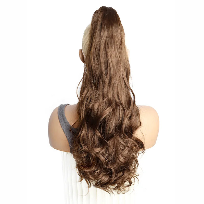 20-Inch Long Curly Claw Clip Ponytail Hair Extension