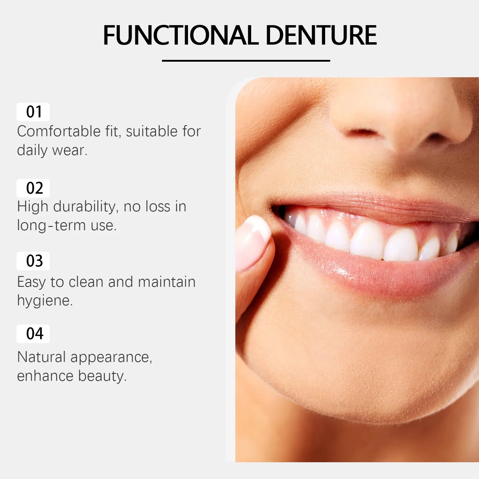 Soft Silicone Denture Kit for Tooth Gap Repair and Natural Smile Restoration - 1