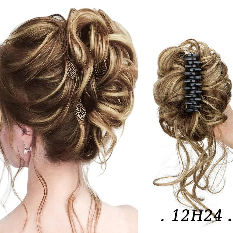 Elastic Curly Hair Bun Extension for Instant Volume and Updo Hairstyles