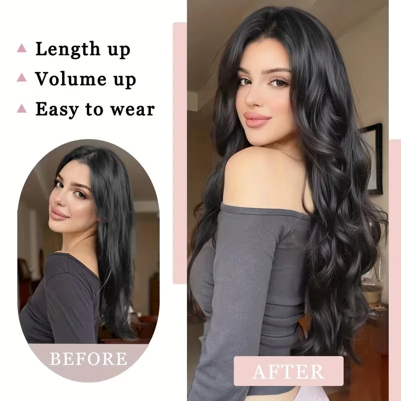 20-Inch Long Curly Clip-In Hair Extensions - 5