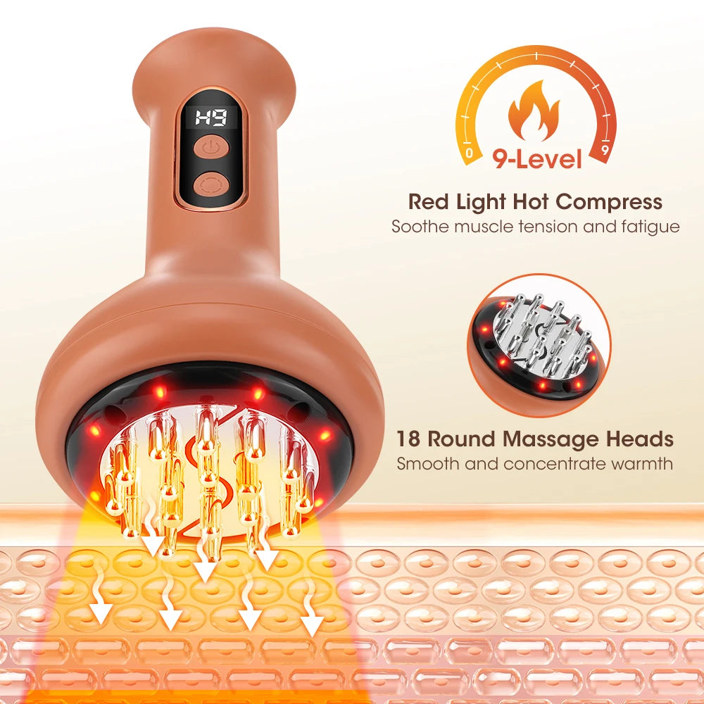 Electric Cupping and Scraping Massager with Heat and Vibration - 22