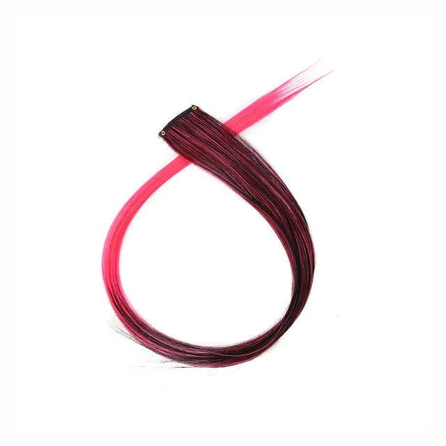 22-Inch Colorful Clip-In Hair Extensions for Instant Highlights - 7