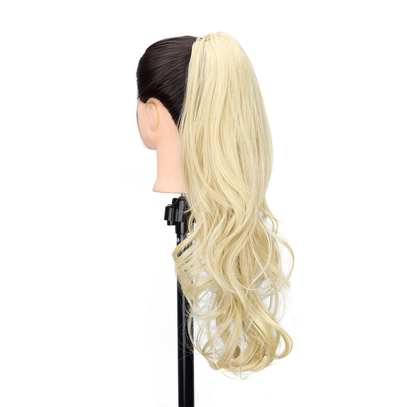 22-Inch Wavy Curly Drawstring Ponytail Extension