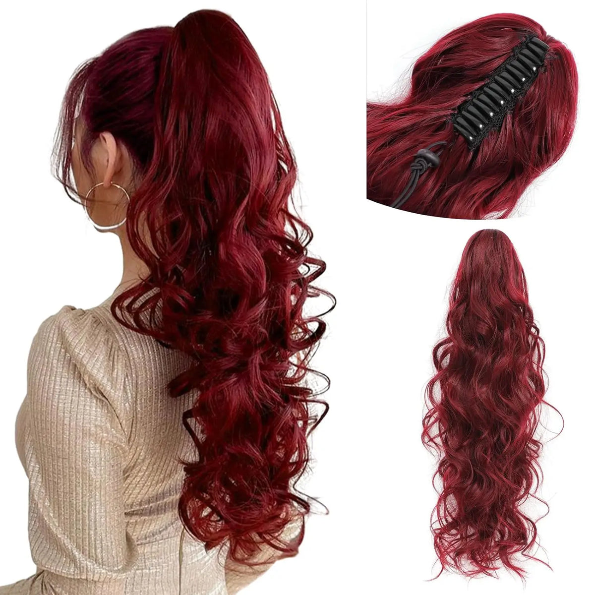 Wavy Curly Claw Ponytail Extension for Women