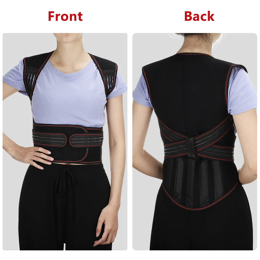 Self-Heating Tourmaline Magnetic Back and Shoulder Support Brace - 23