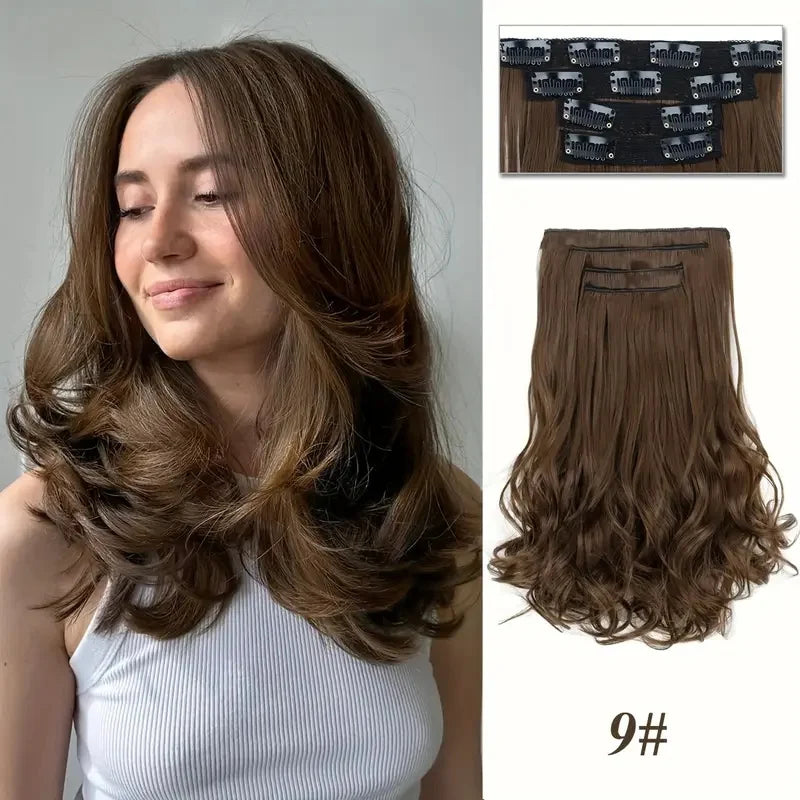 14-Inch Curly Clip-In Hair Extensions for Instant Volume - 15