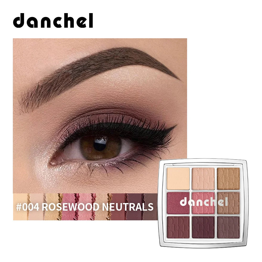 9-Color Professional Eyeshadow Palette for Matte and Shimmer Eye Makeup