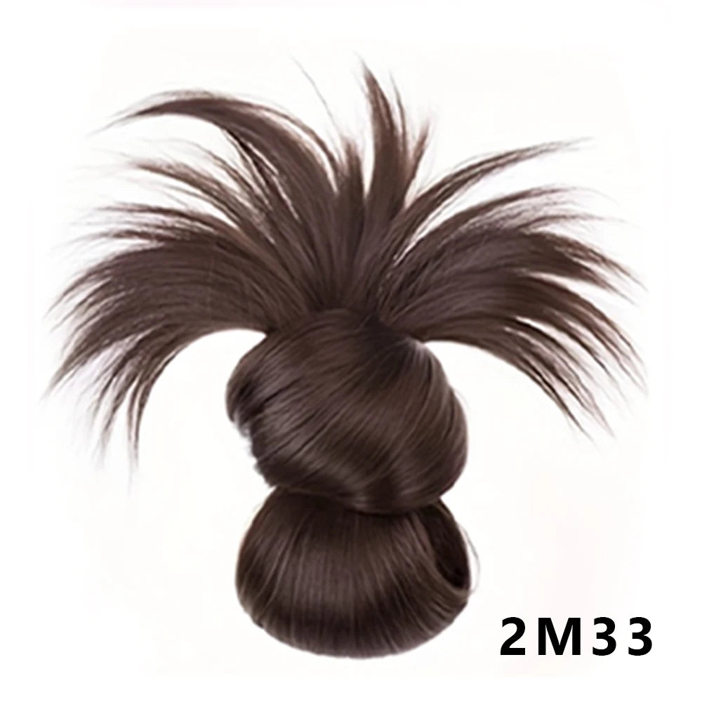 Fluffy Claw Clip Messy Bun Hair Extension for Daily Style - 7