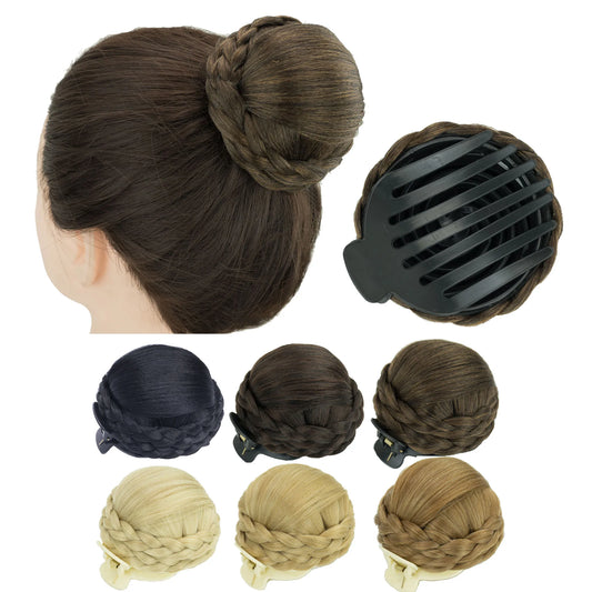 Braided Chignon Claw Clip Hair Bun Updo
