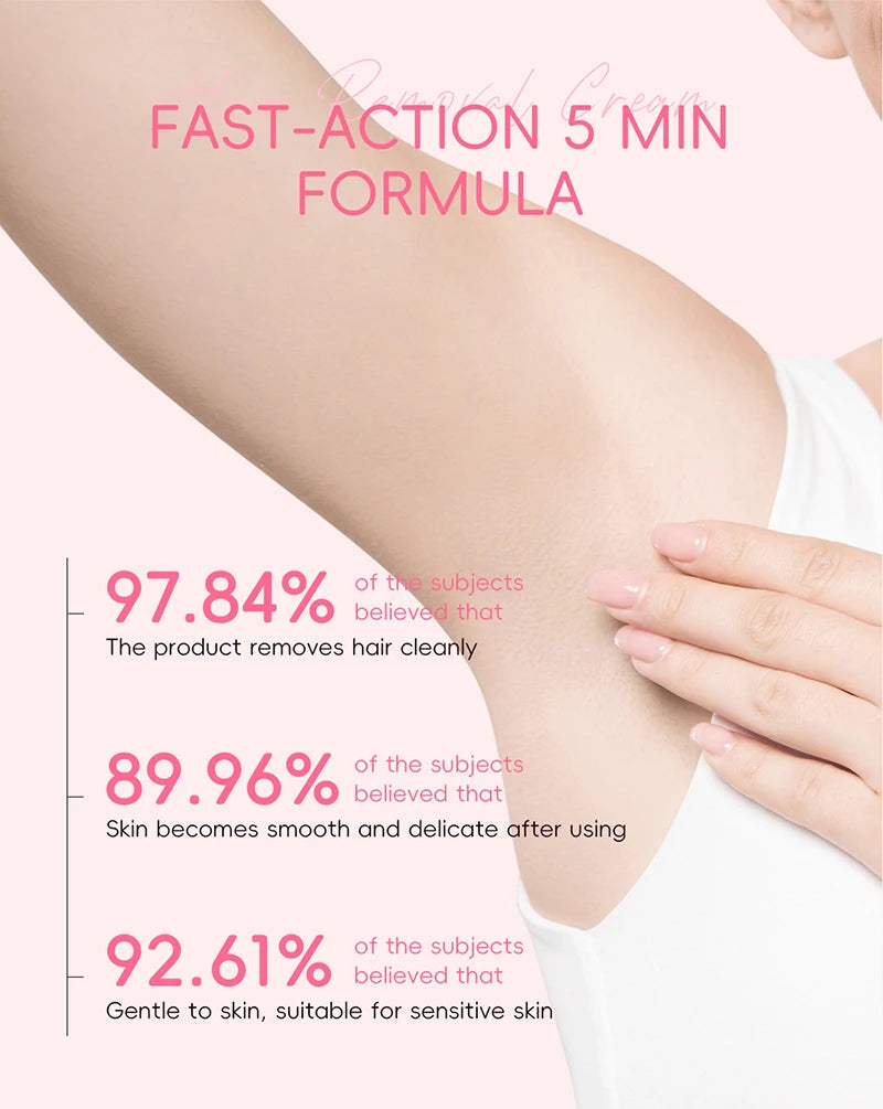 Painless Gentle Hair Removal Cream for Face and Body - 9