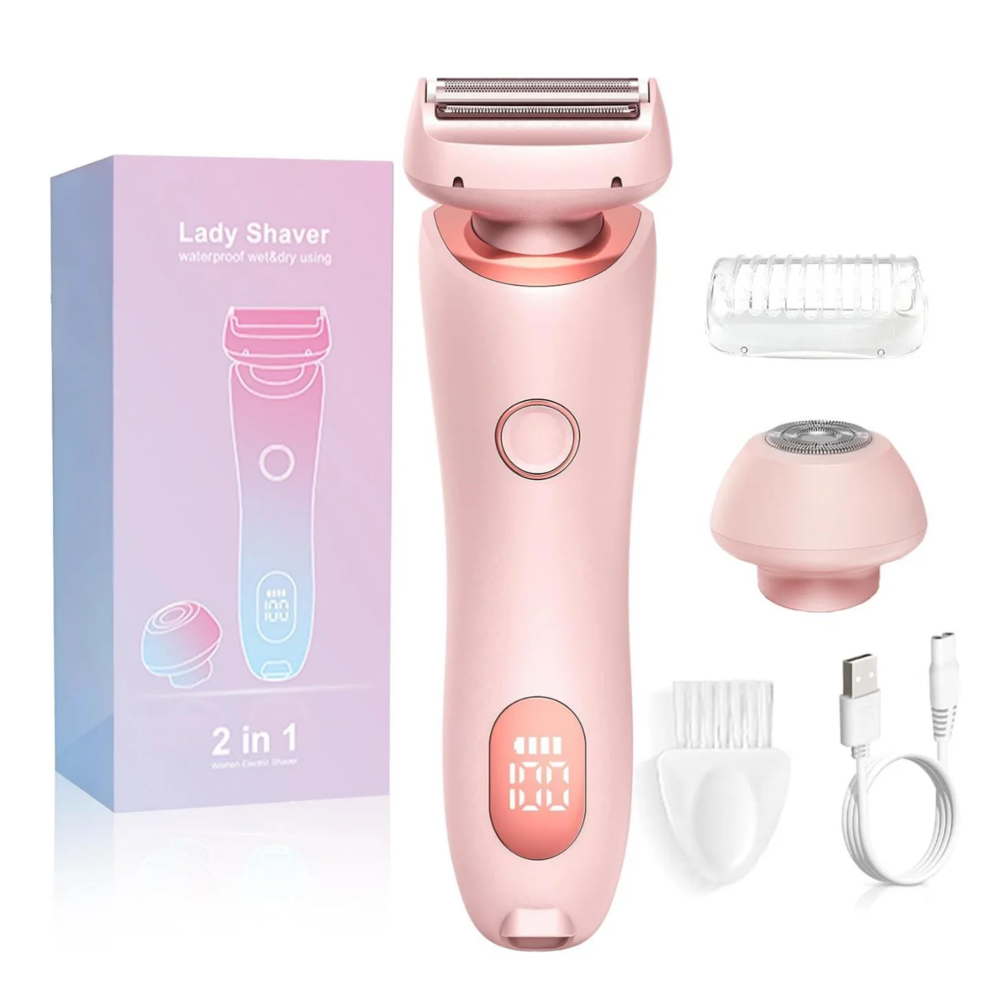 Electric Painless Hair Removal Shaver for Women's Body and Face - 20