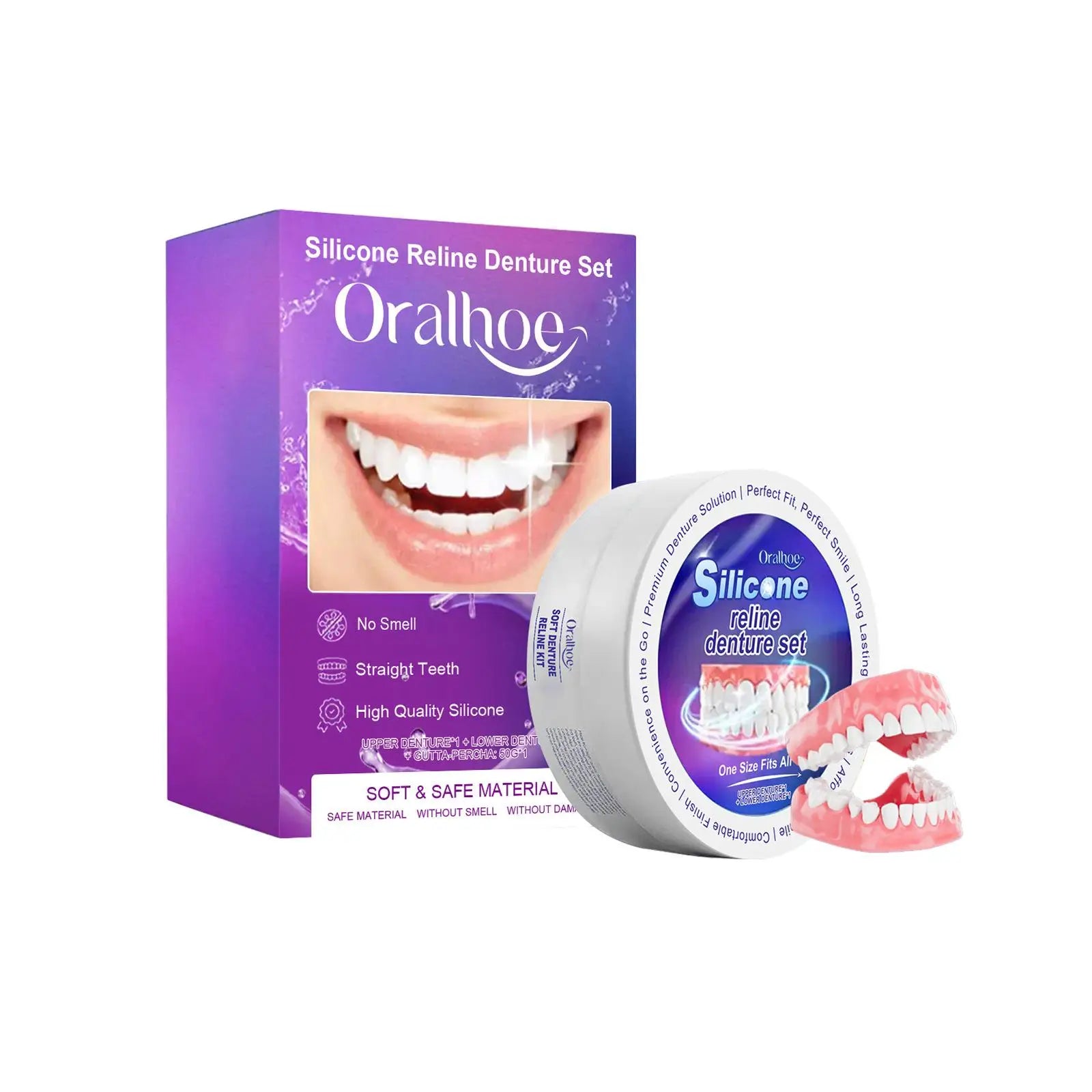 Temporary Silicone Denture Set for Comfortable Smile and Teeth Alignment - 18