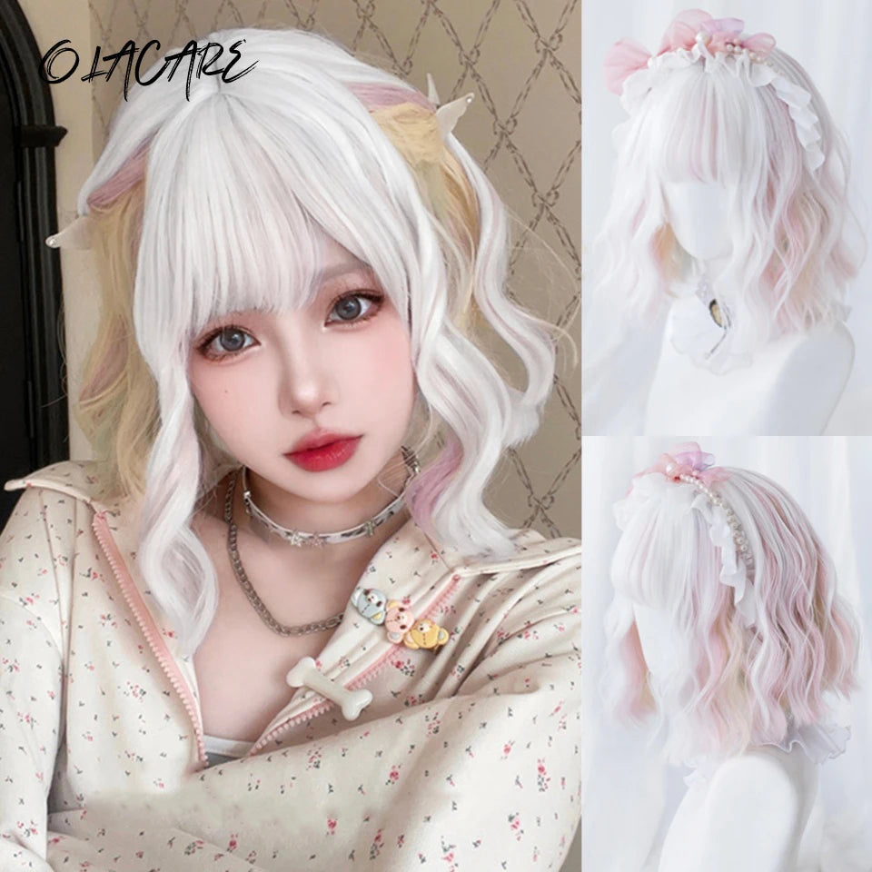 Short Natural Wave Cosplay Wig for Daily Wear - 1