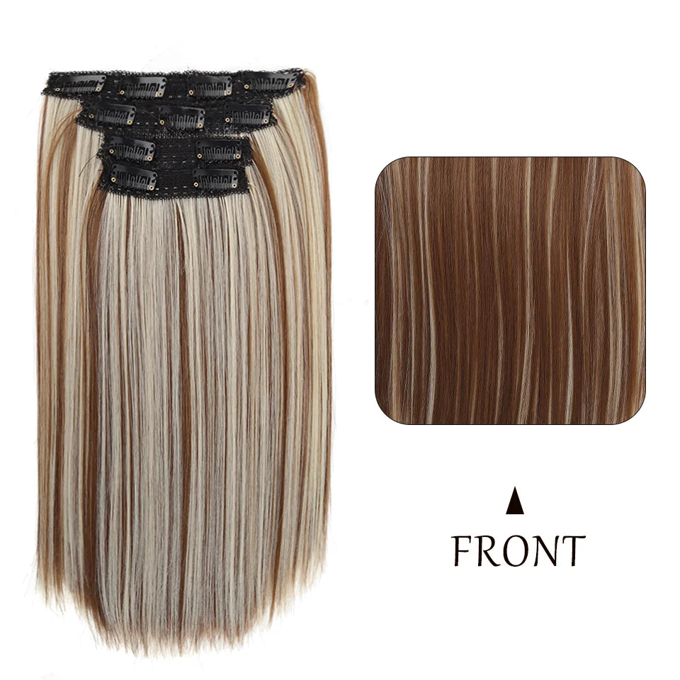 Straight Clip-In Synthetic Hair Extension for Volume - 8