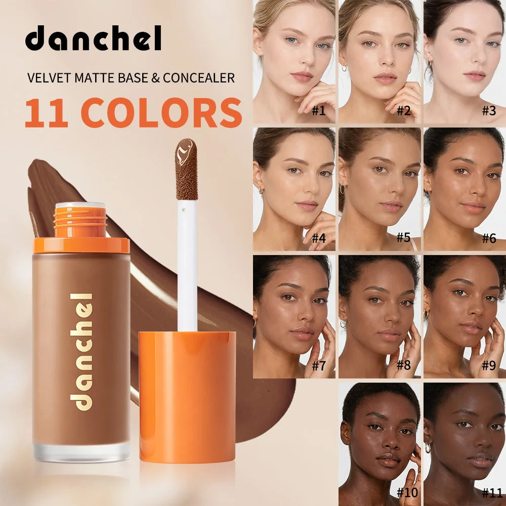 2-in-1 Liquid Foundation and Concealer for Flawless Velvet Matte Finish