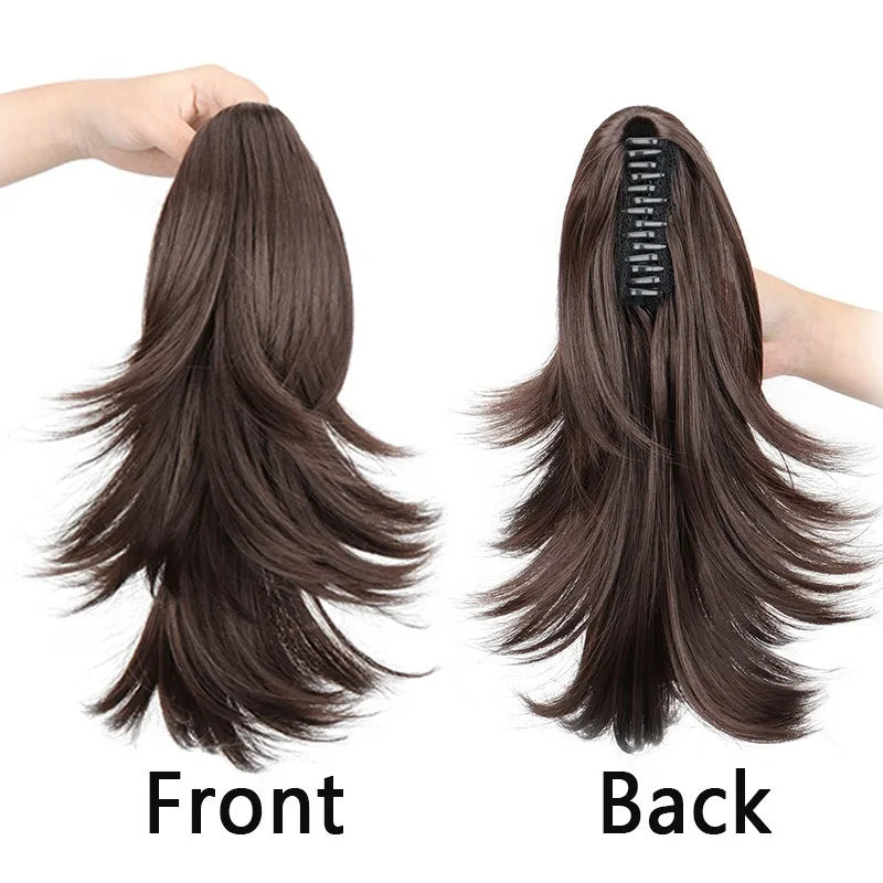 14-Inch Layered Claw Clip Ponytail Hair Extension - 7