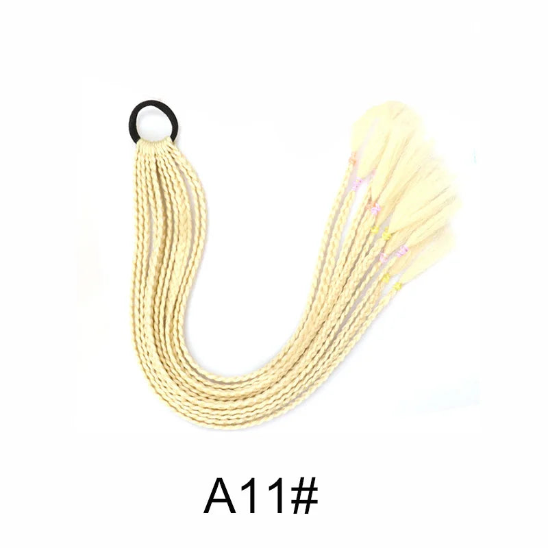 24-Inch Long Braided Ponytail Extension with Elastic Band - 24