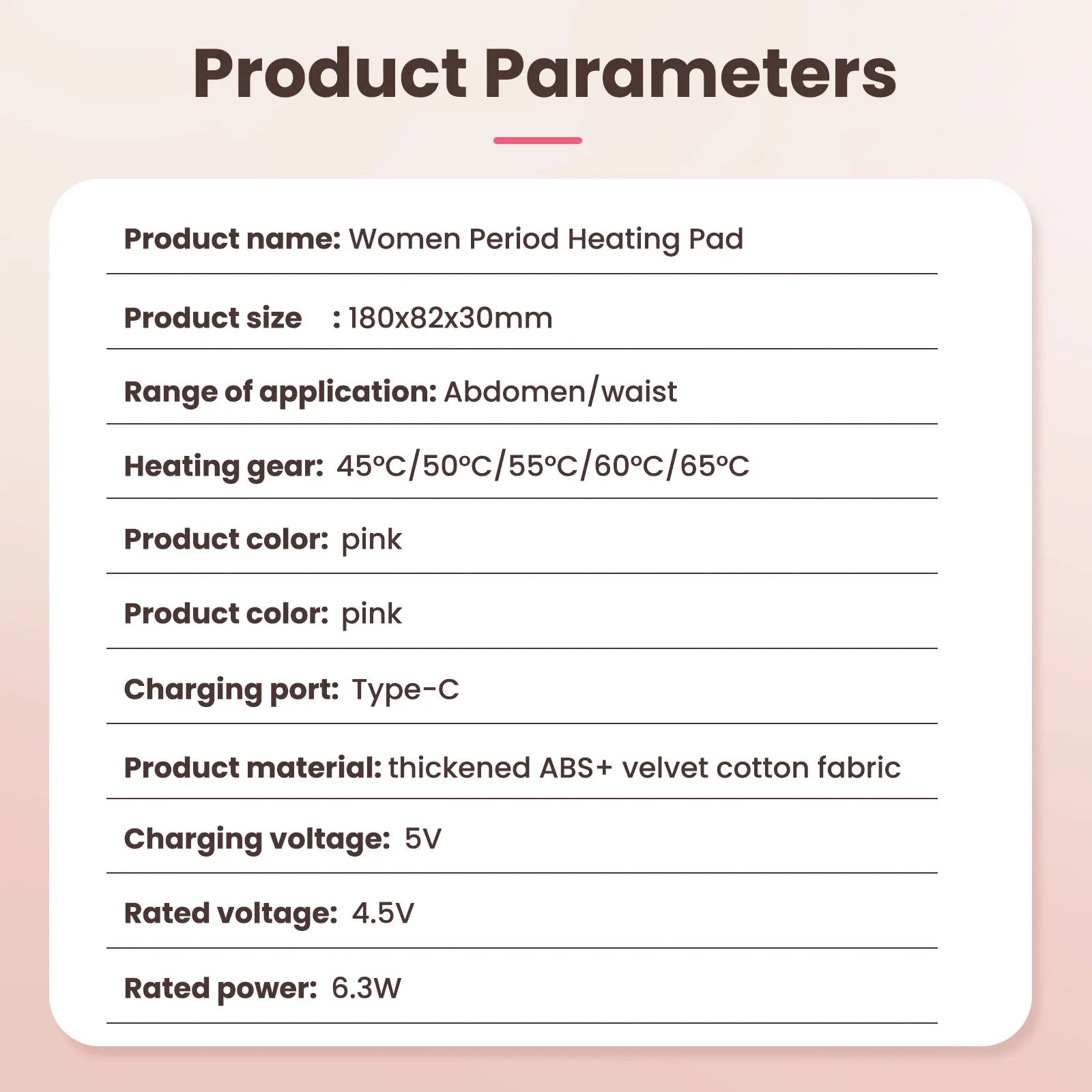 Portable Cordless Heating Pad with Vibration Massage for Period Cramps - 19