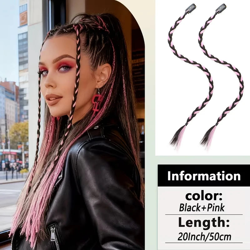 20-Inch Clip-In Braided Hair Extensions for Instant Styling
