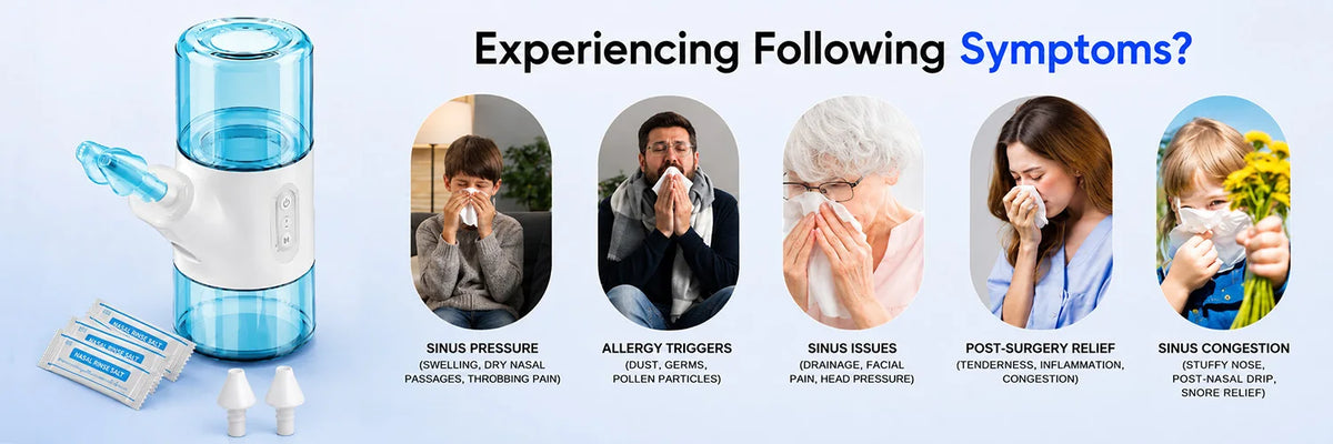 Portable Electric Nasal Irrigator for Sinus Relief and Daily Nasal Care