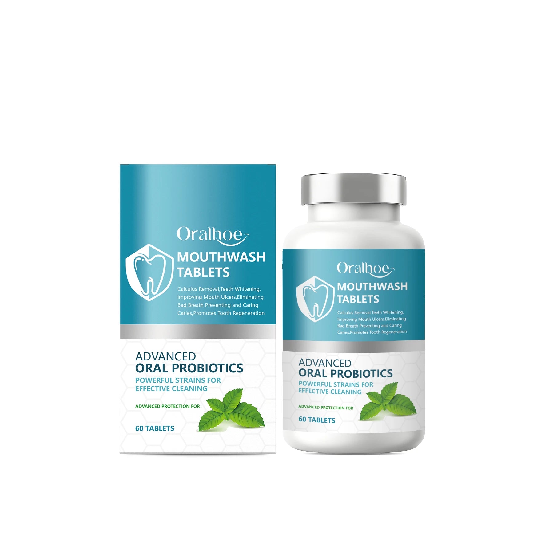 Probiotic Teeth Whitening Mouthwash Tablets for Fresh Breath - 7