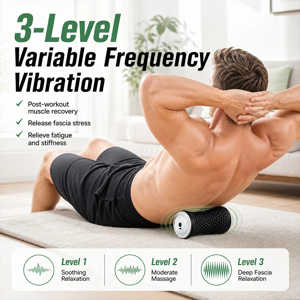 Electric Vibrating Massage Roller for Deep Muscle Recovery and Relief