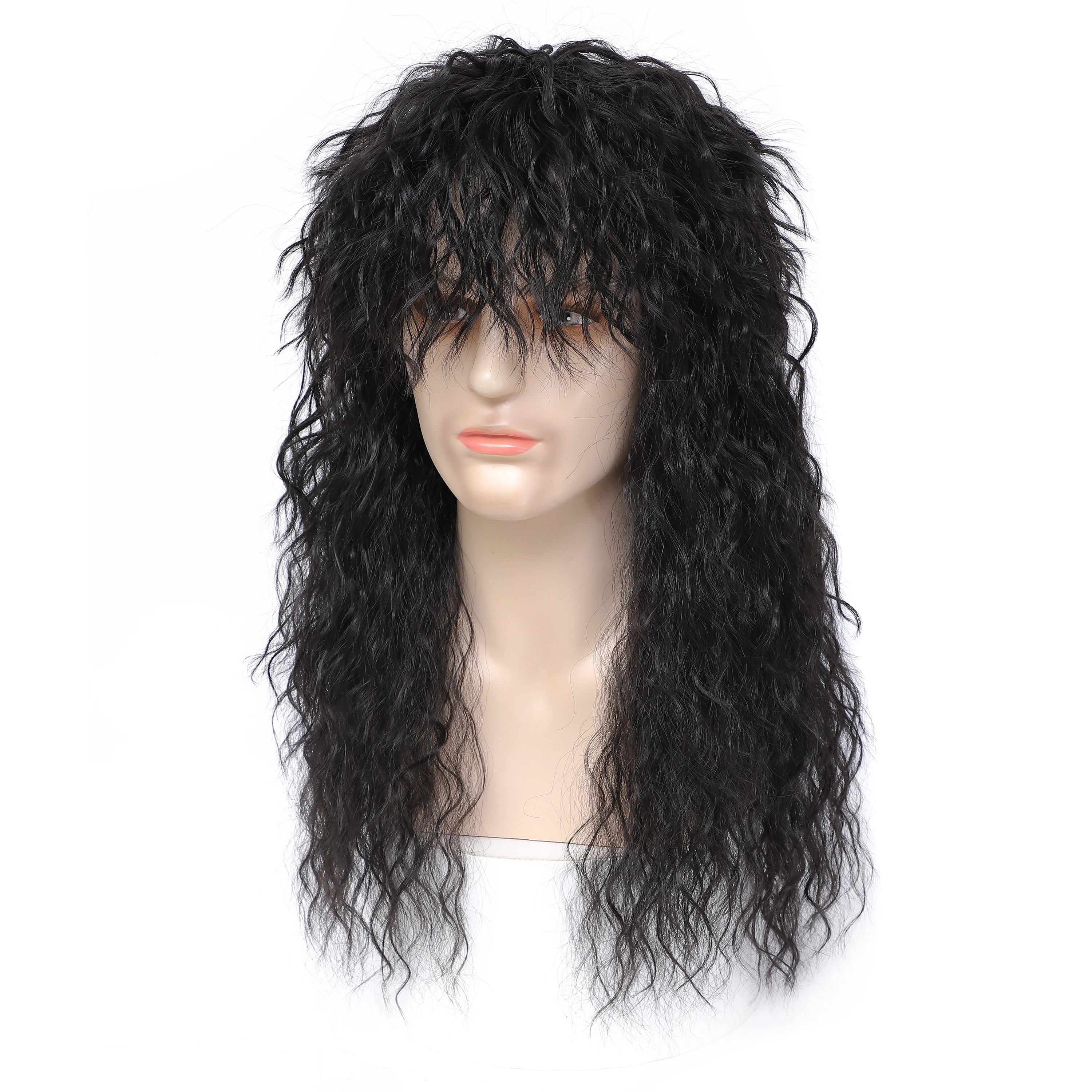 Long Wavy Black Costume Wig for Halloween Parties and Cosplay Events - 7