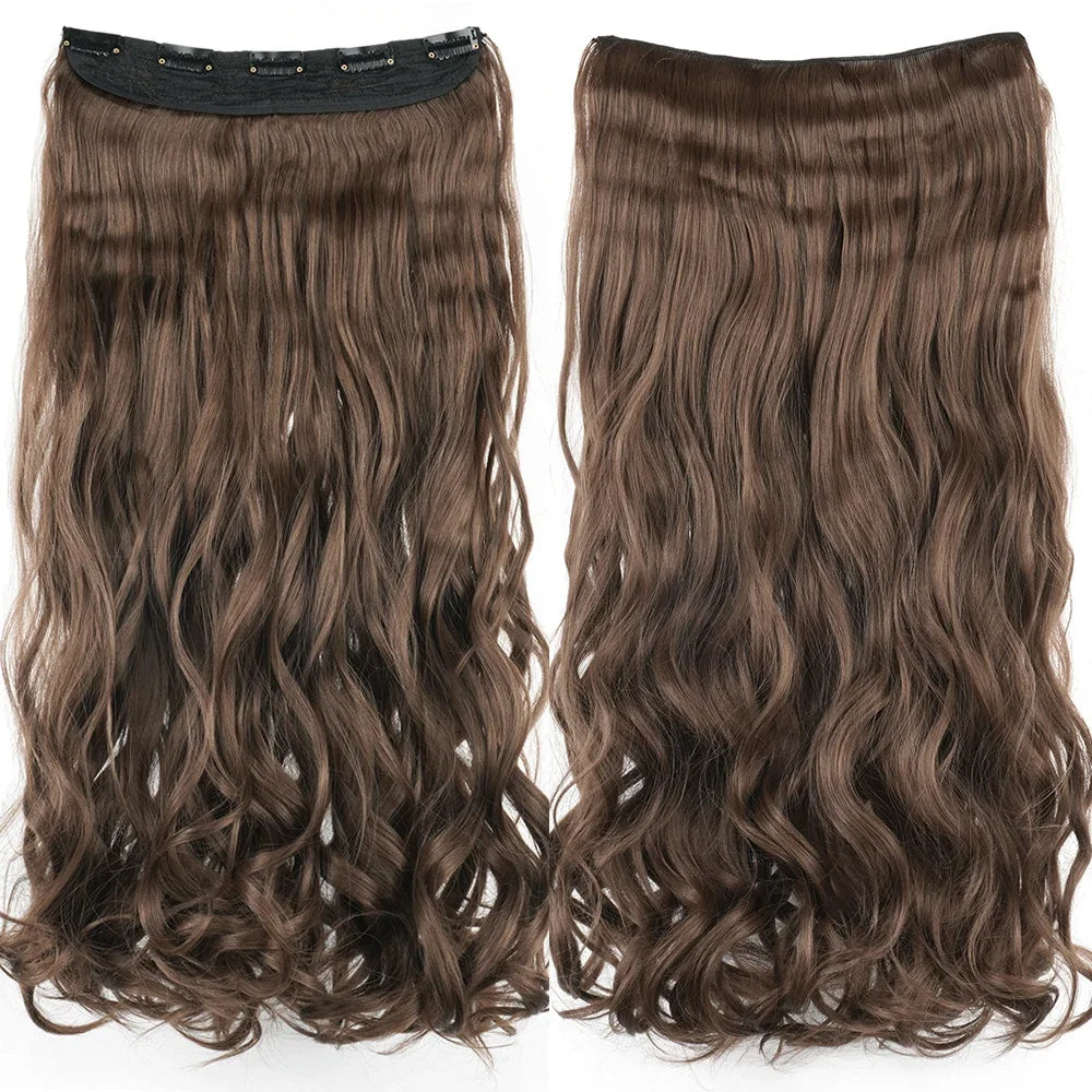 Curly Clip-In Synthetic Hair Extensions for Instant Volume and Length - 25
