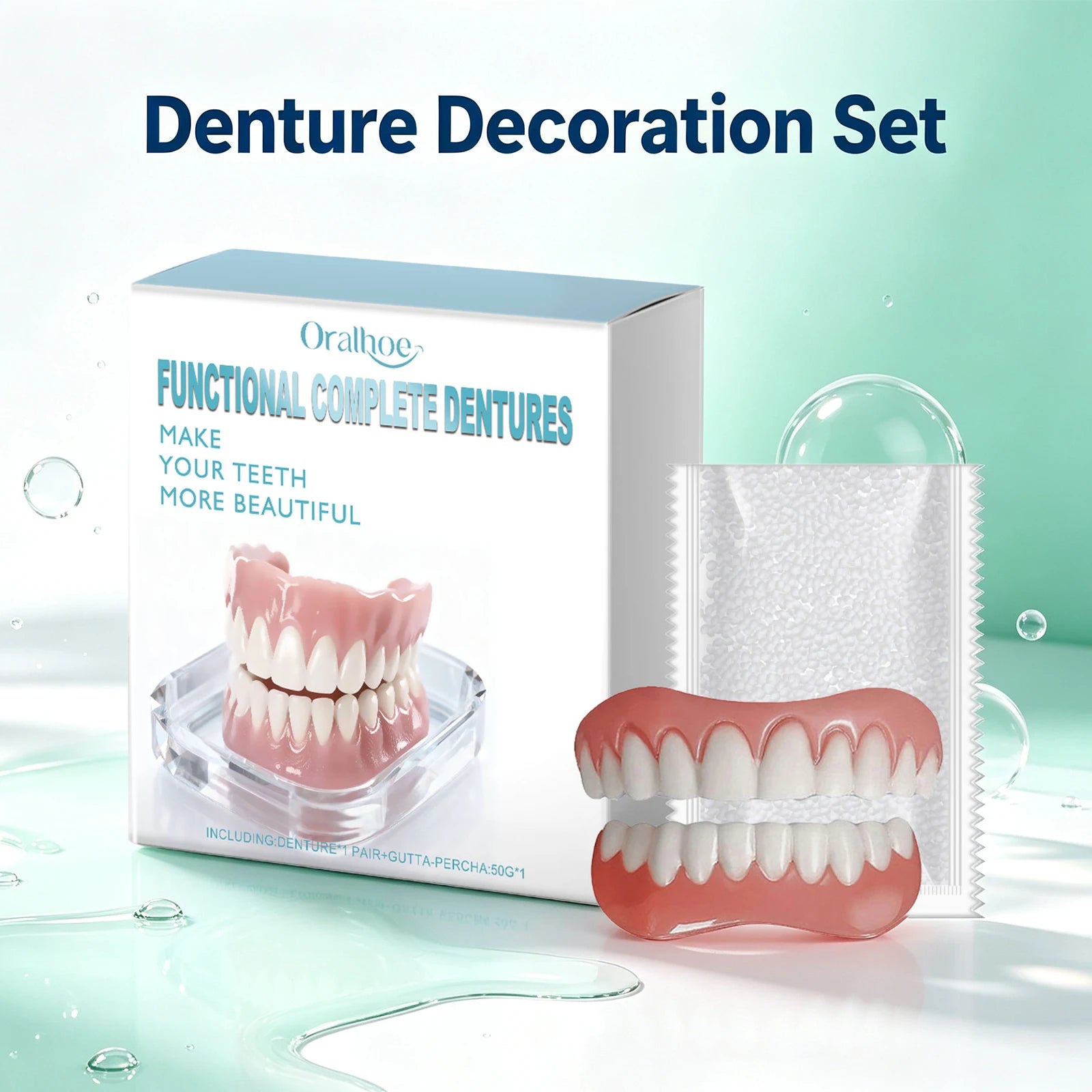 Temporary Cosmetic Denture Set for Instant Smile Transformation - 1