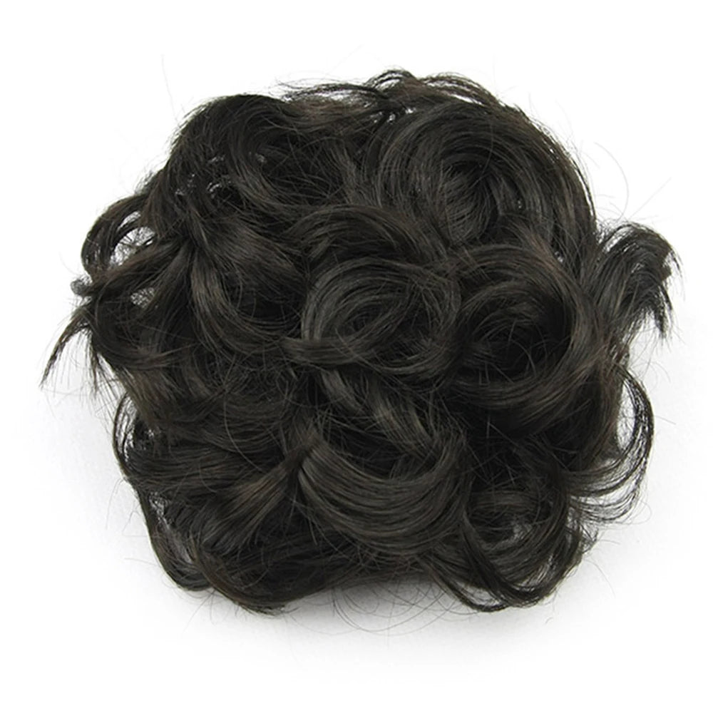 Adjustable Curly Hair Bun Scrunchie Extension for Instant Volume Updo