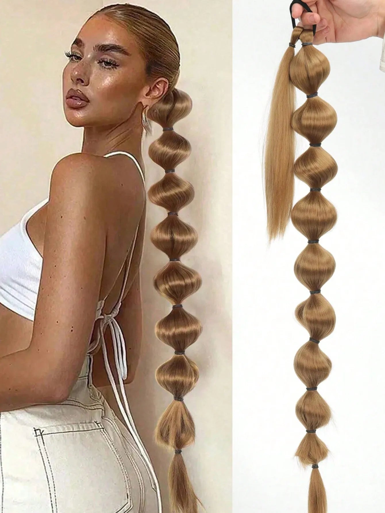 Synthetic Bubble Ponytail Hair Extension for Instant Volume - 14