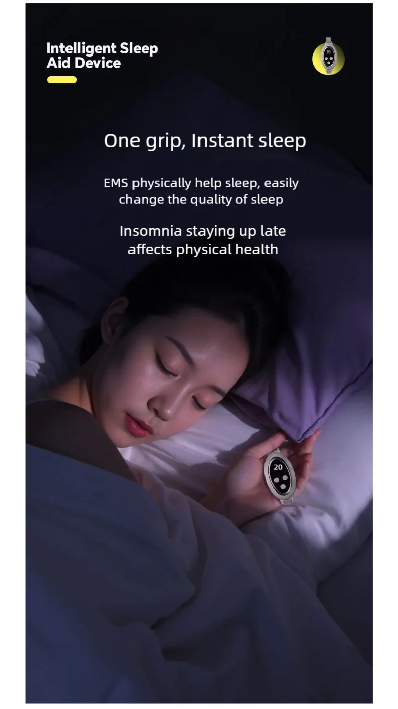 Microcurrent Handheld Sleep Aid Device for Insomnia and Anxiety Relief