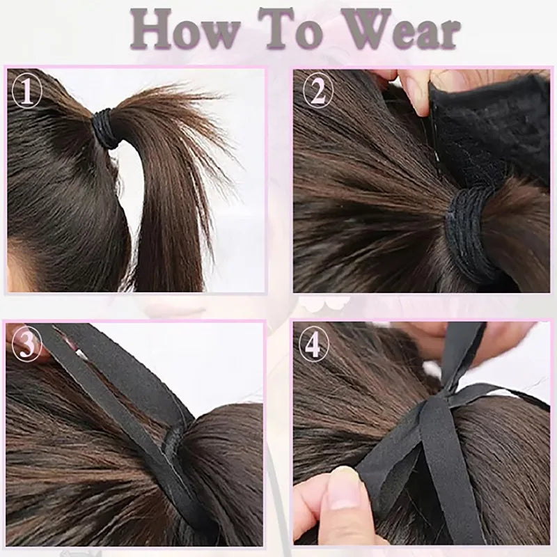 22 Inch Kinky Curly Drawstring Ponytail Hair Extension - 6