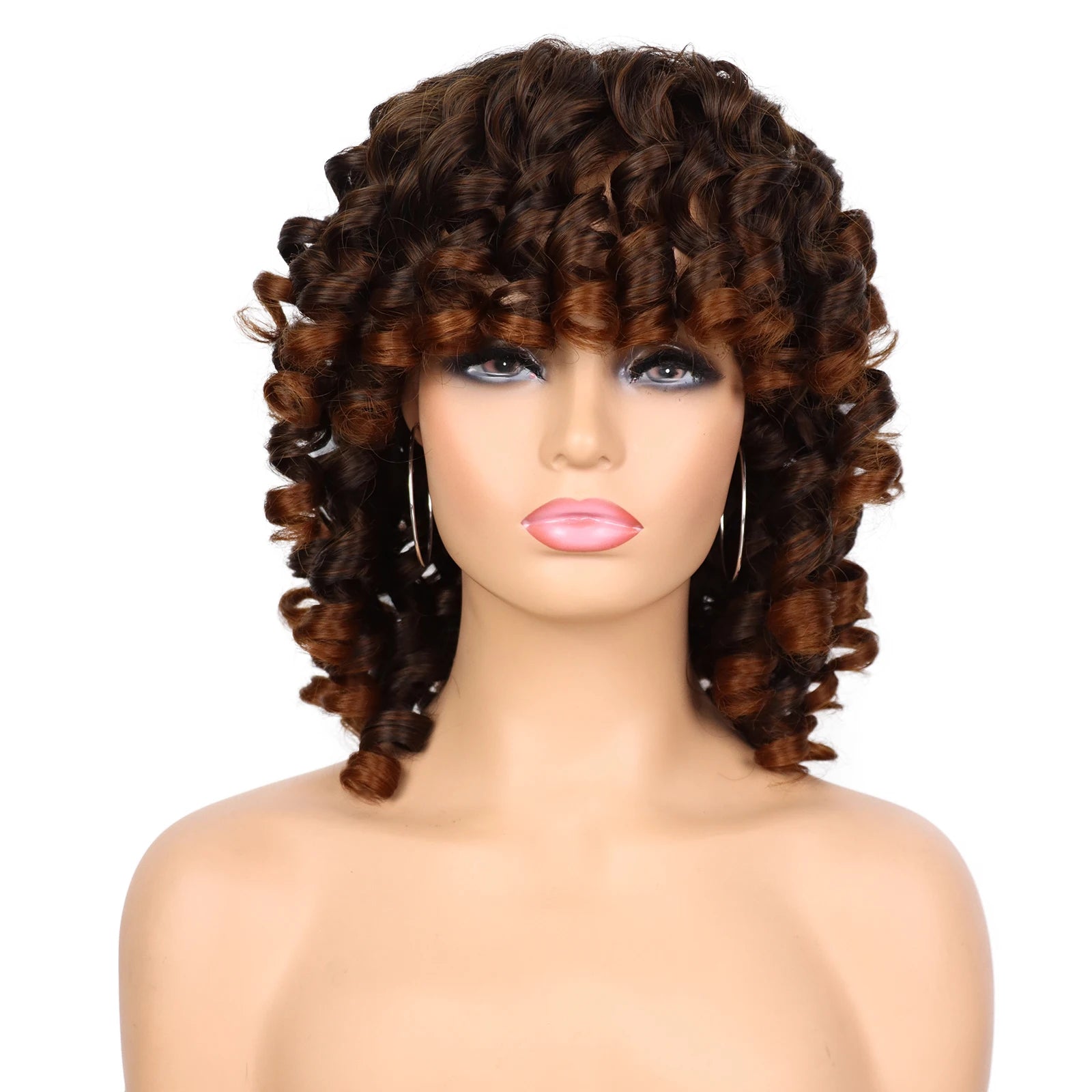Short Curly Afro Wig for Daily Wear Natural Synthetic Hair - 14