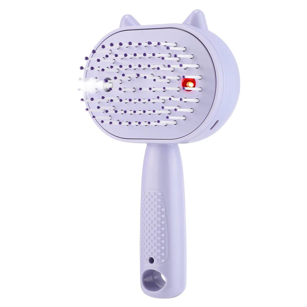 Electric Mist Spray Scalp Massager and Detangling Hair Brush