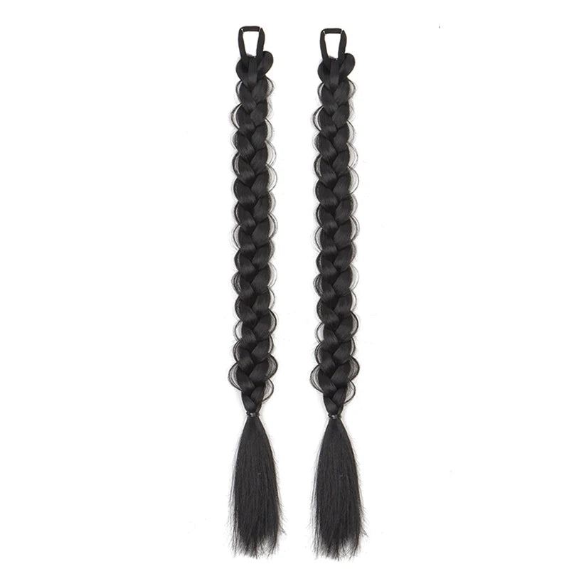 Synthetic Braided Ponytail Hair Extension Set - 11