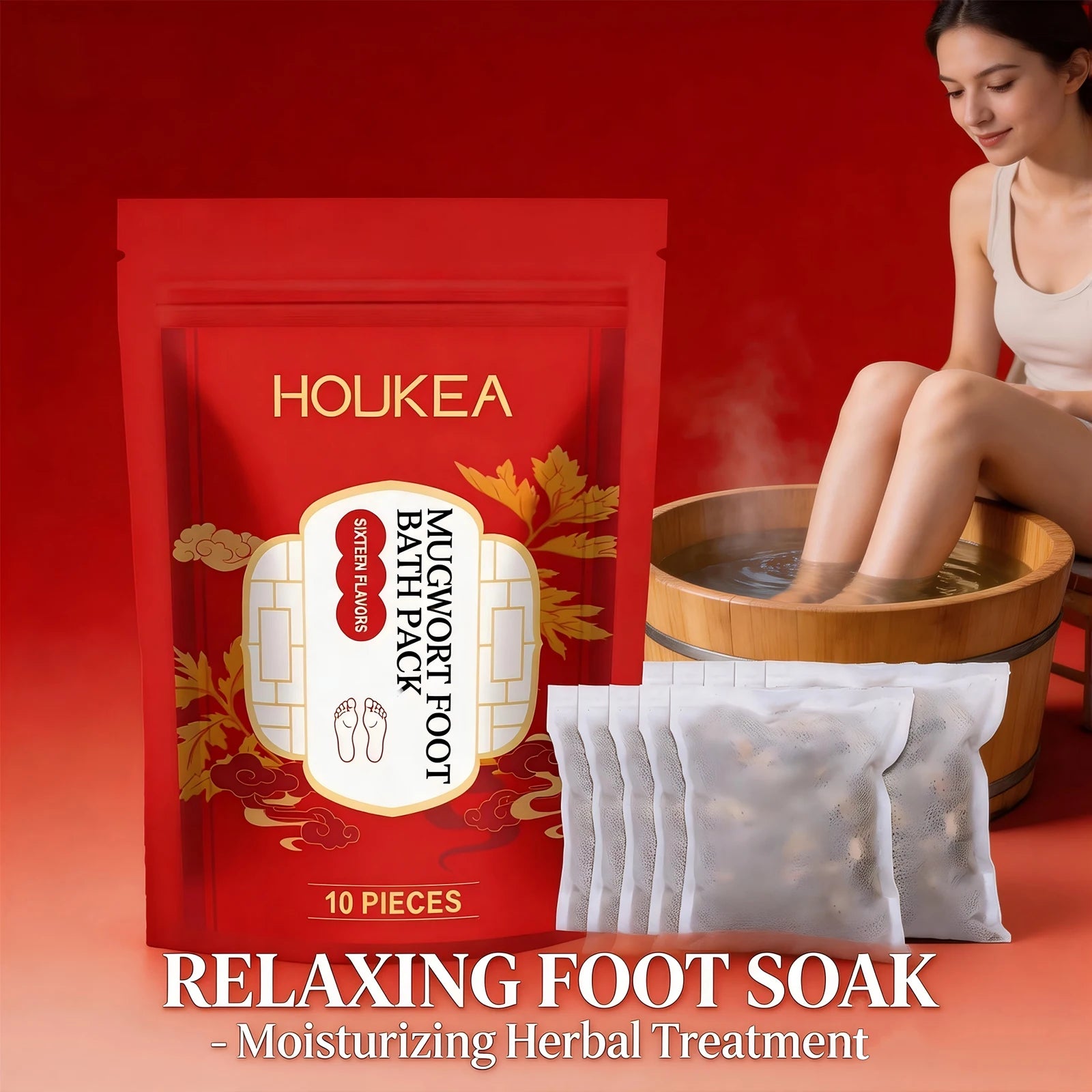 Herbal Mugwort Foot Bath Soak for Relaxation and Sleep Support - 3