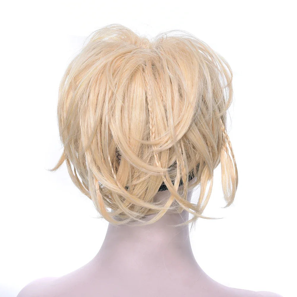 Messy Braided Bun Hair Scrunchie for Quick Elegant Hairstyles