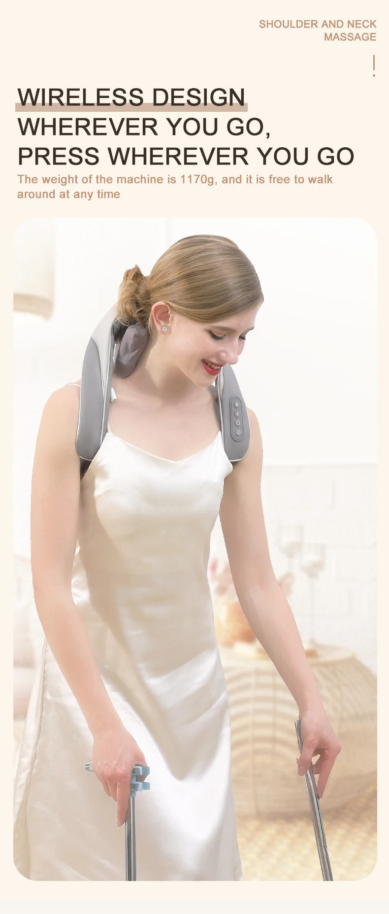 Wireless 6D Neck and Shoulder Massage Pillow with Deep Tissue Heat Therapy - 13