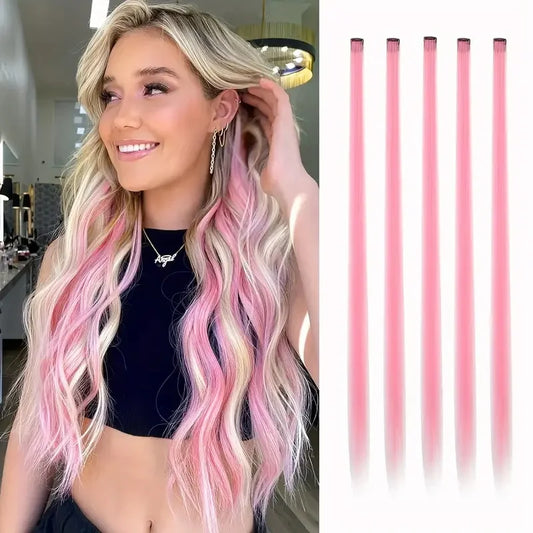 22-Inch Clip-In Ombre Rainbow Hair Extensions