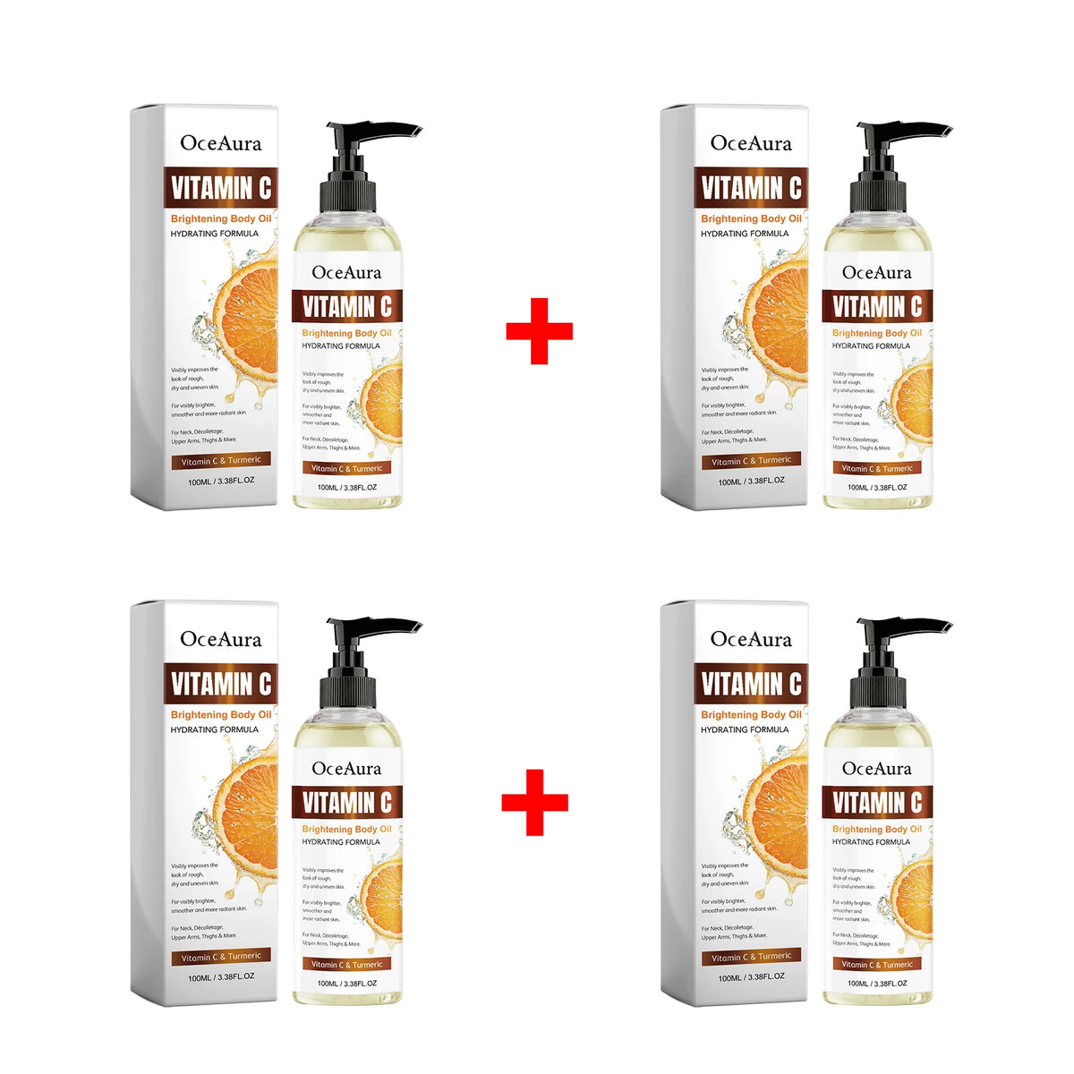 Turmeric and Vitamin C Brightening Body Oil for Hydrated Glowing Skin