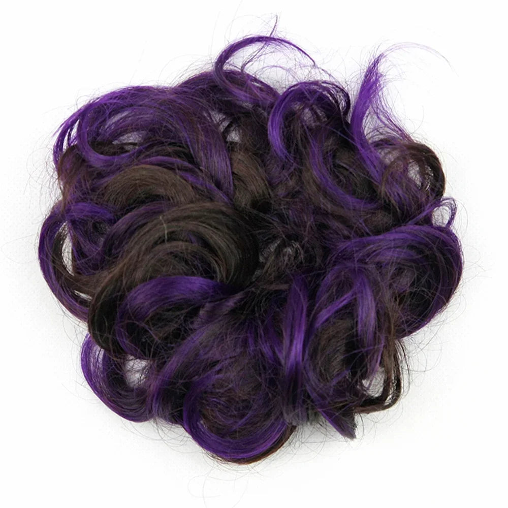 Messy Curly Hair Bun Extension for Instant Volume and Elegant Styles - 7