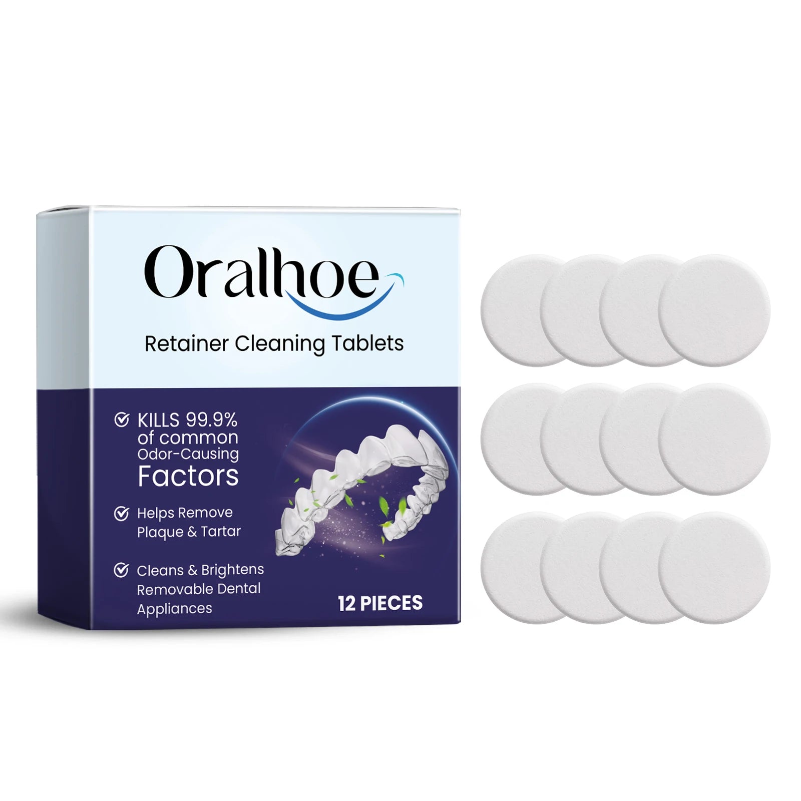 Effervescent Denture and Retainer Cleaning Tablets for Daily Oral Hygiene - 13