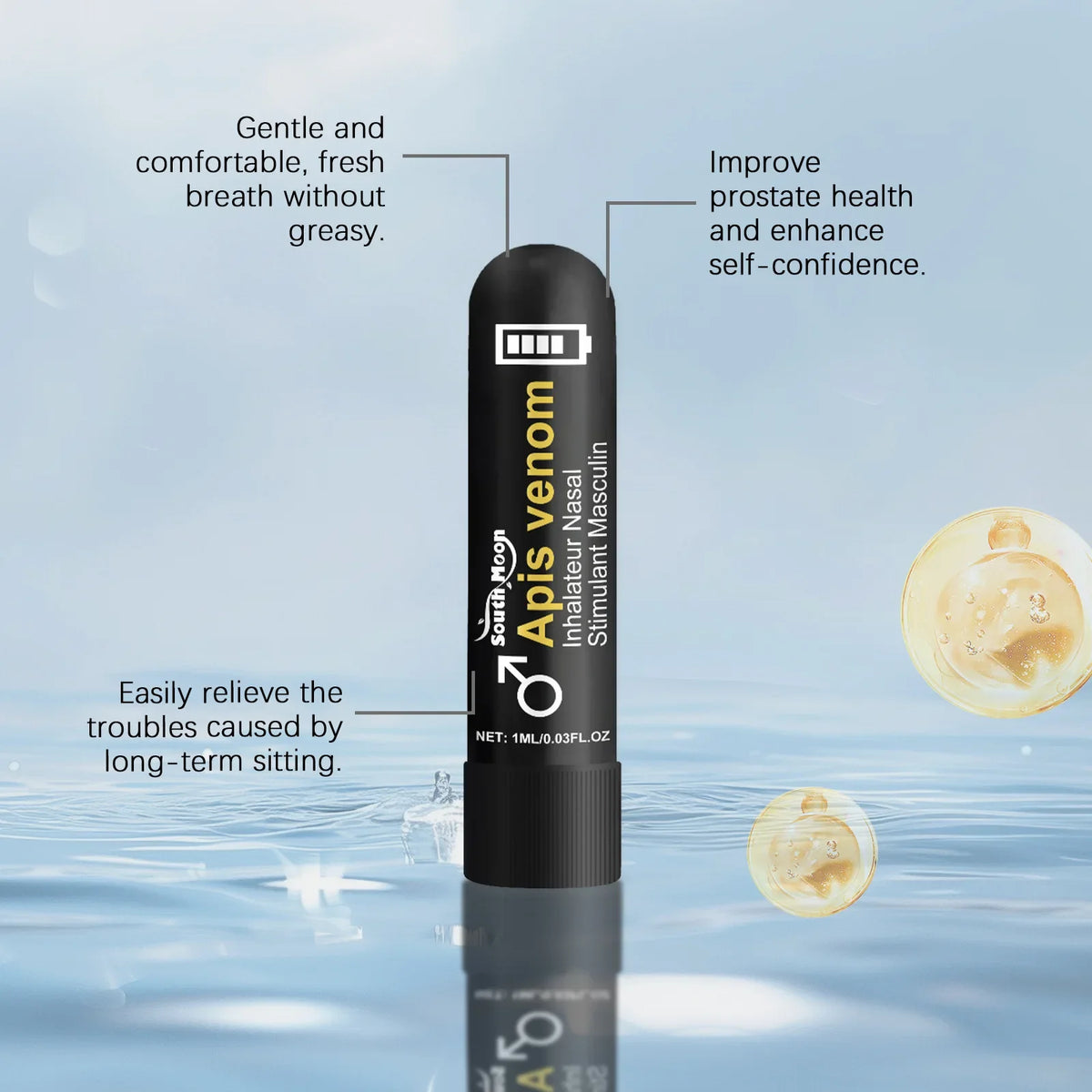 Energy and Charisma Nasal Inhaler for Men Daily Vitality Support