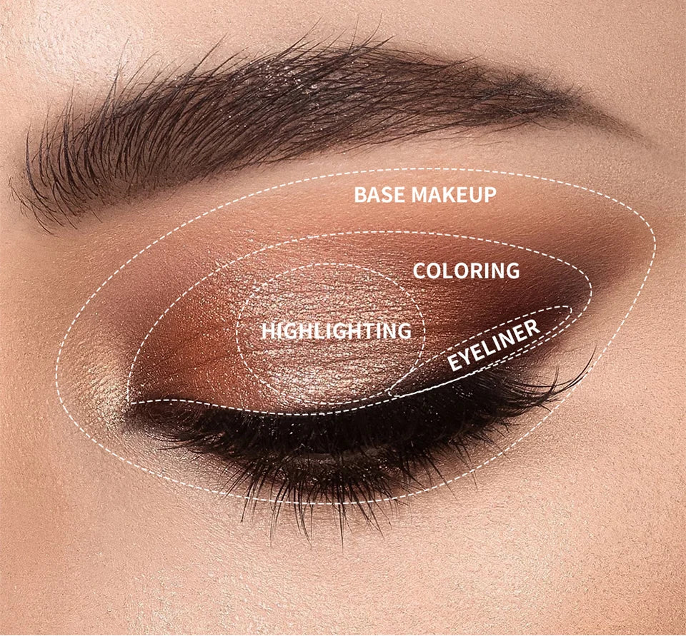 9-Color Professional Eyeshadow Palette with Blending Brush