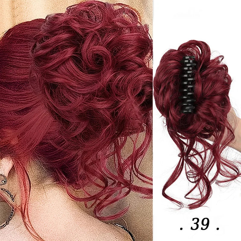 Elastic Curly Hair Bun Extension for Instant Volume and Updo Hairstyles