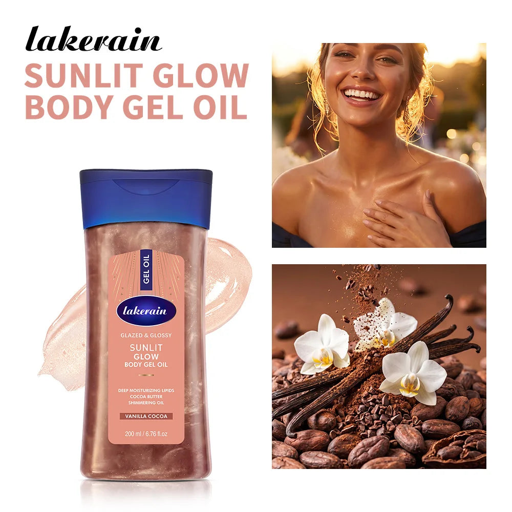 Radiant Cocoa Butter Body Gel Oil for Deep Hydration and Glowing Skin - 24