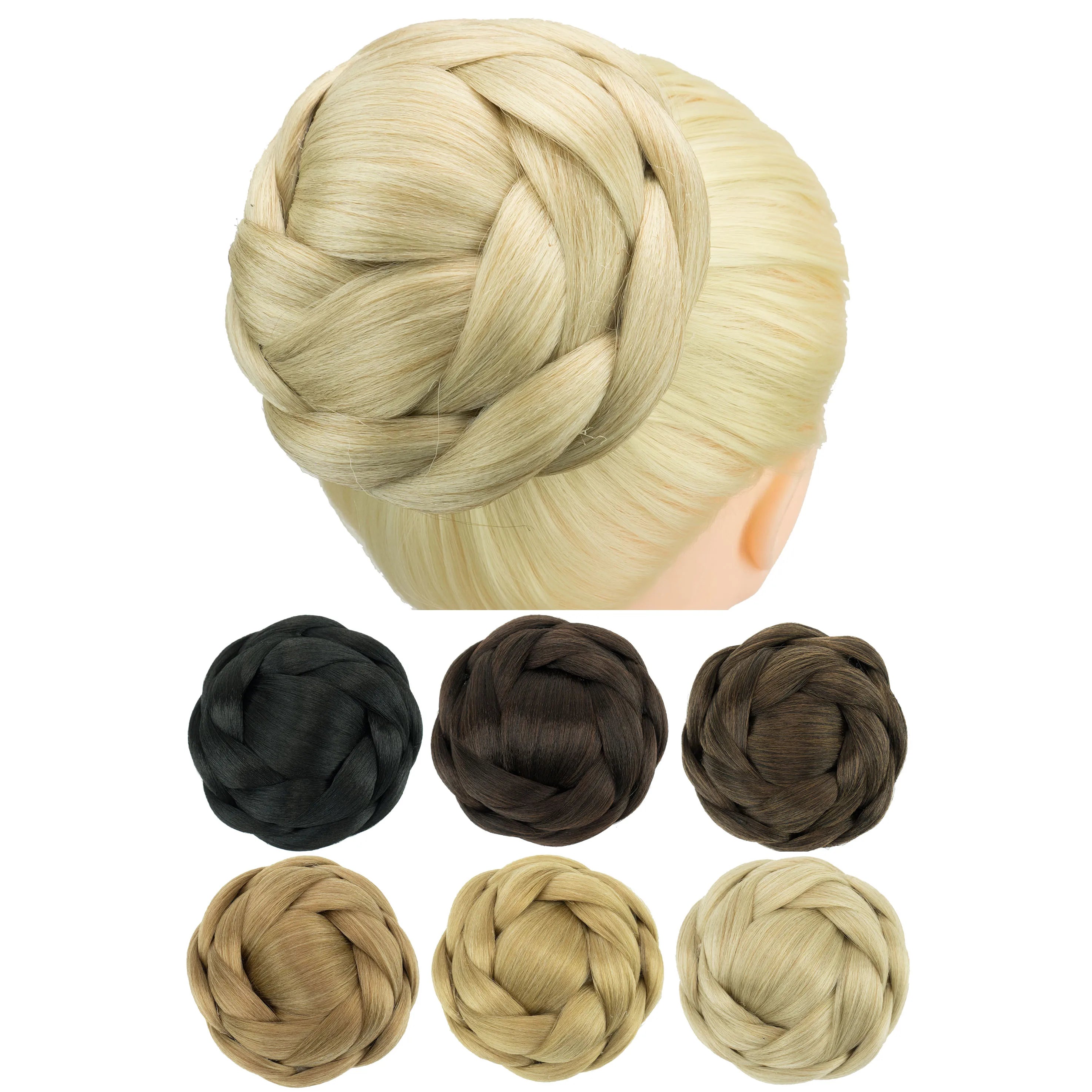 Synthetic Braided Chignon Hair Bun Extension - 4