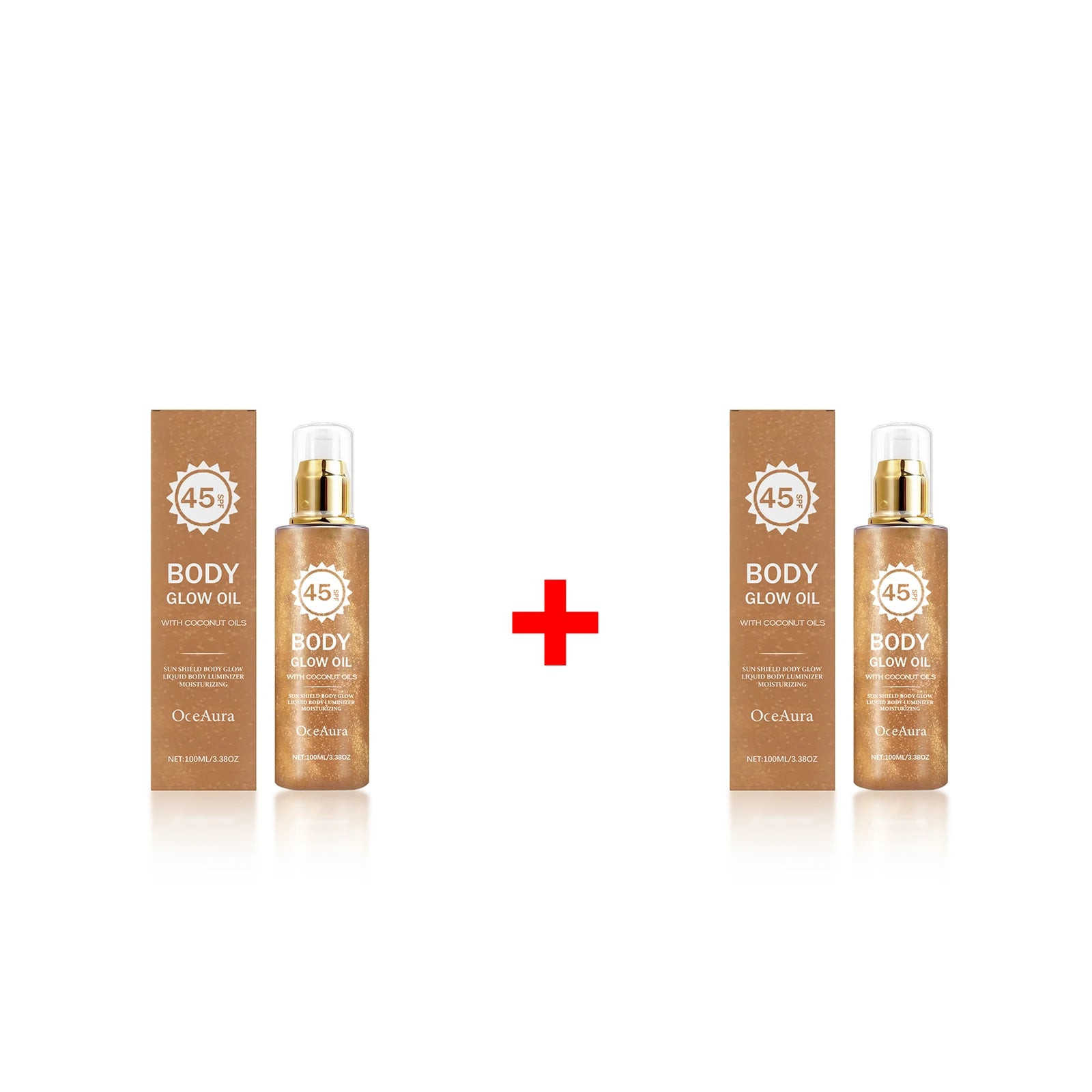 SPF 45 Shimmering Body Glow Oil for Sun Protection and Moisturized Skin - 16