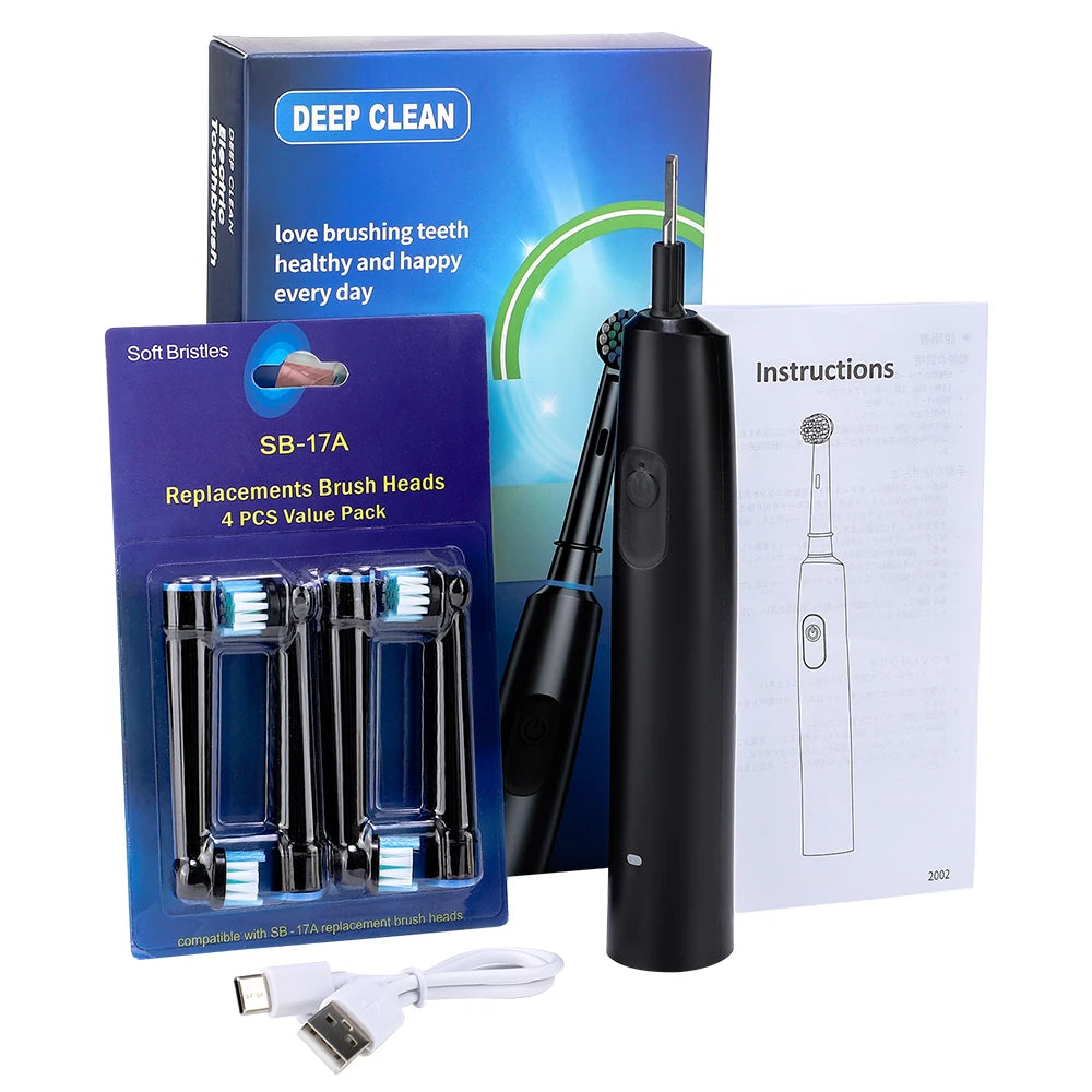 Rechargeable Rotating Electric Toothbrush for Deep Teeth Cleaning - 12